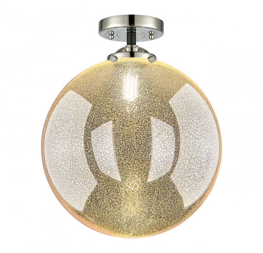 Beacon - 1 Light - 12 inch - Black Polished Nickel - Semi-Flush Mount