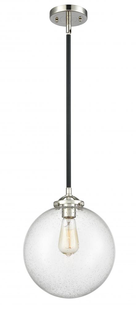 Beacon - 1 Light - 10 inch - Black Polished Nickel - Stem hung - Mini Pendant
