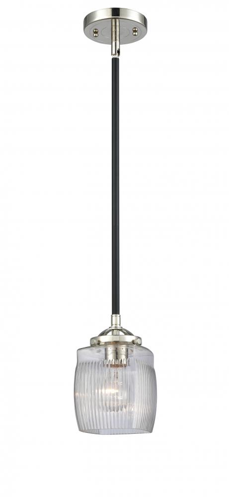 Colton - 1 Light - 6 inch - Black Polished Nickel - Stem hung - Mini Pendant