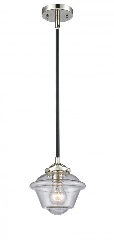 Oxford - 1 Light - 8 inch - Black Polished Nickel - Cord hung - Mini Pendant