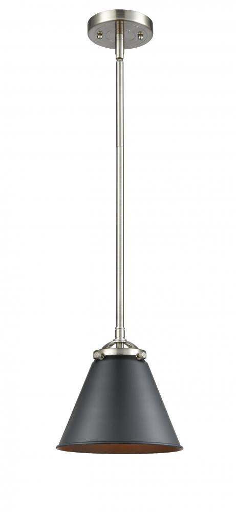 Appalachian - 1 Light - 8 inch - Brushed Satin Nickel - Stem hung - Mini Pendant