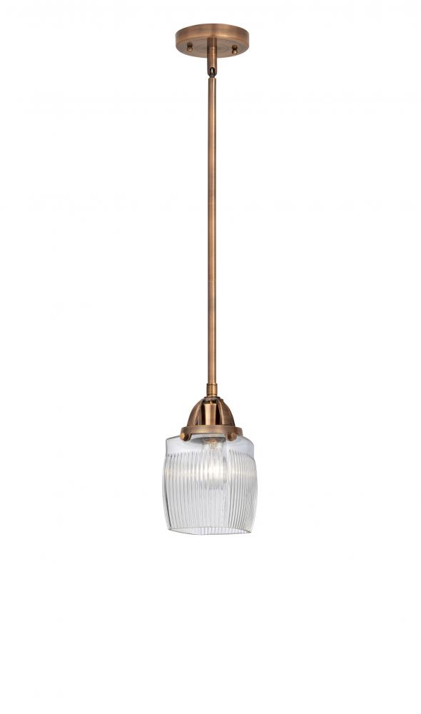 Colton - 1 Light - 6 inch - Antique Copper - Stem hung - Mini Pendant