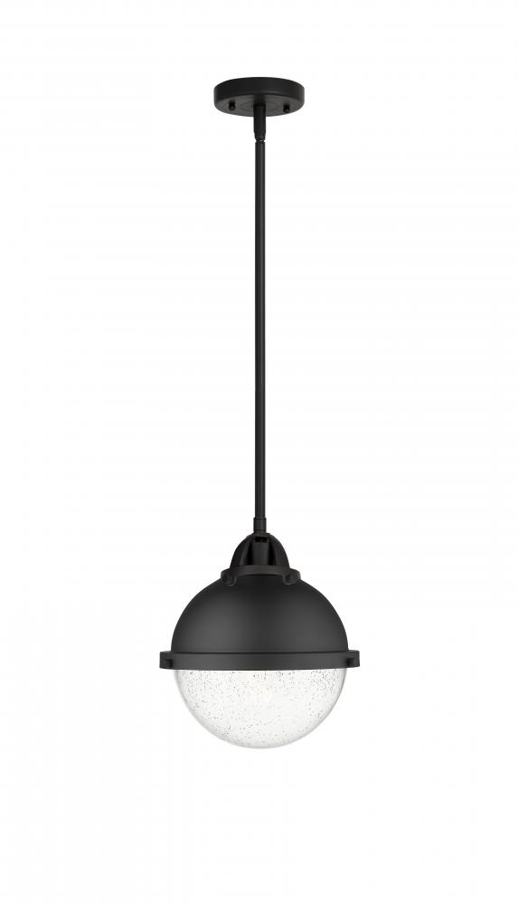 Hampden - 1 Light - 9 inch - Matte Black - Stem hung - Mini Pendant
