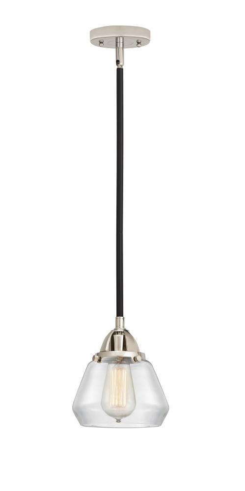 Fulton - 1 Light - 7 inch - Black Polished Nickel - Stem hung - Mini Pendant