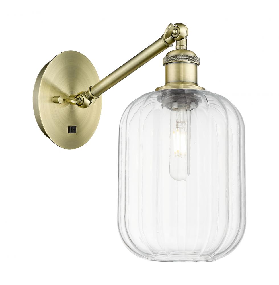 Preston Cylinder - 1 Light - 7 inch - Satin Gold - Sconce