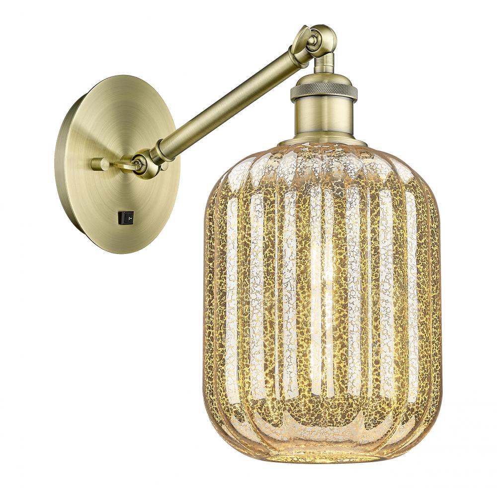 Preston Cylinder - 1 Light - 7 inch - Brushed Satin Nickel - Sconce