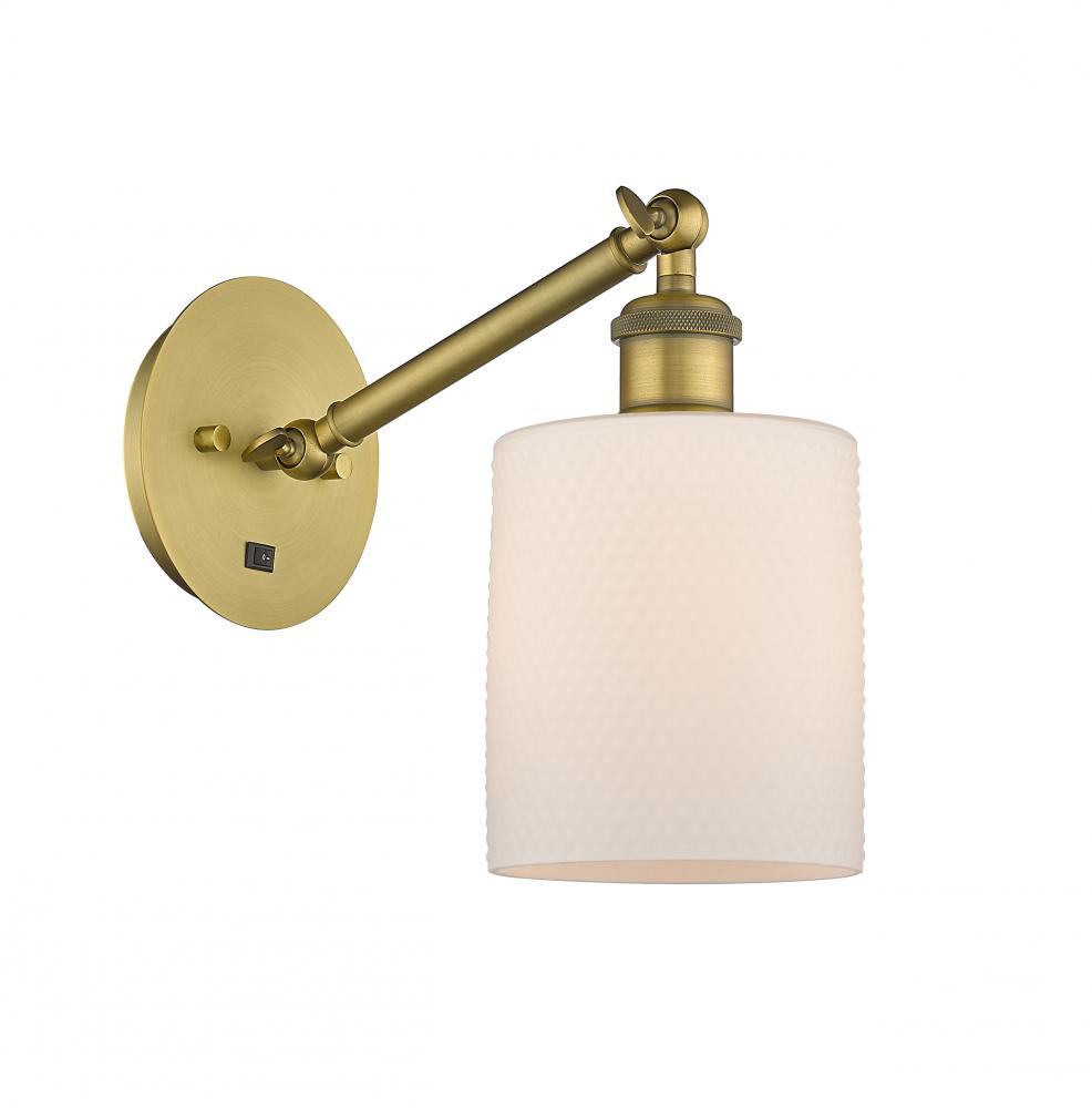 Cobbleskill - 1 Light - 5 inch - Brushed Brass - Adjustable Sconce