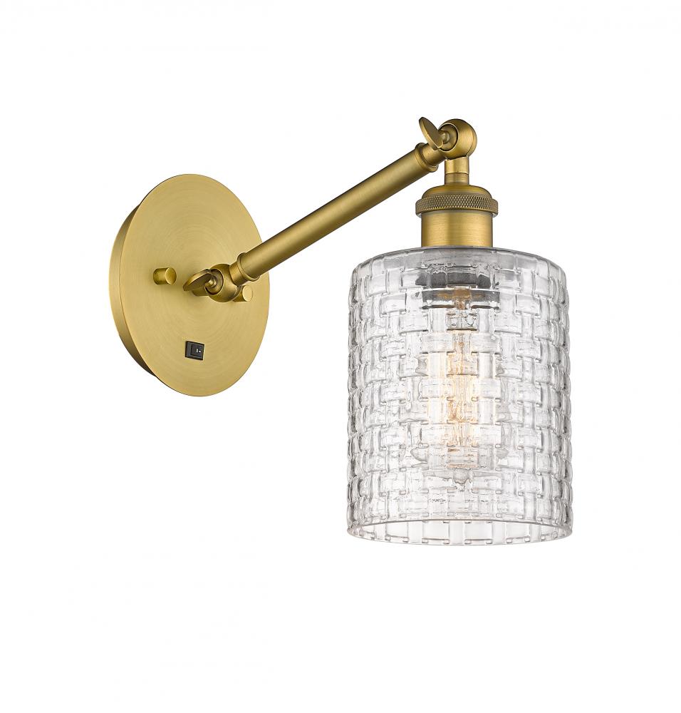 Cobbleskill - 1 Light - 5 inch - Brushed Brass - Adjustable Sconce