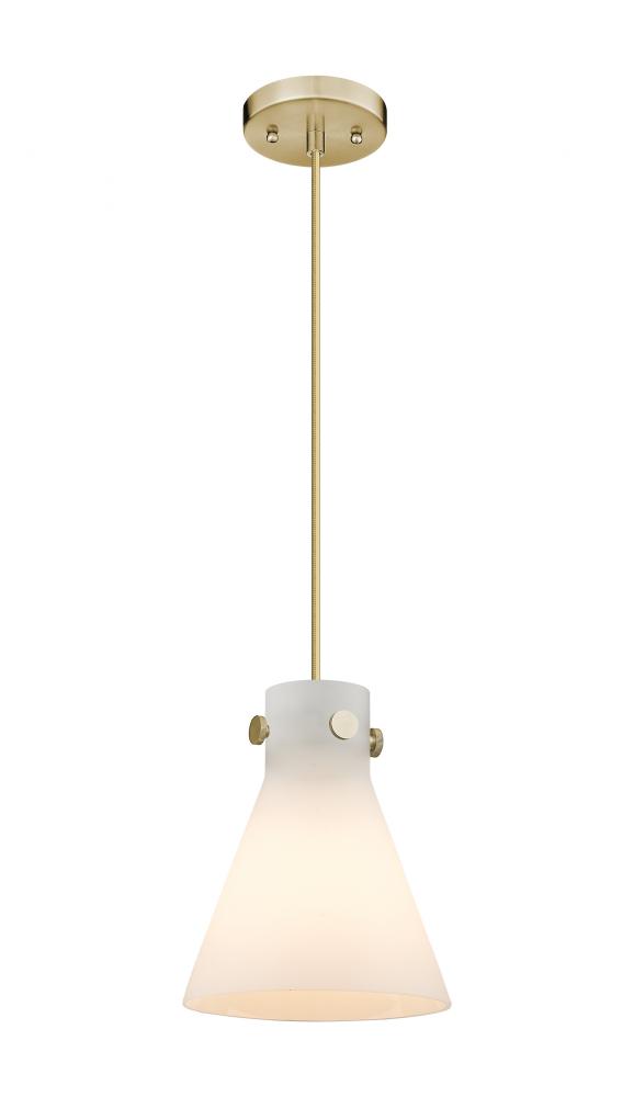 Newton Cone - 1 Light - 8 inch - Champagne Bronze - Cord hung - Pendant