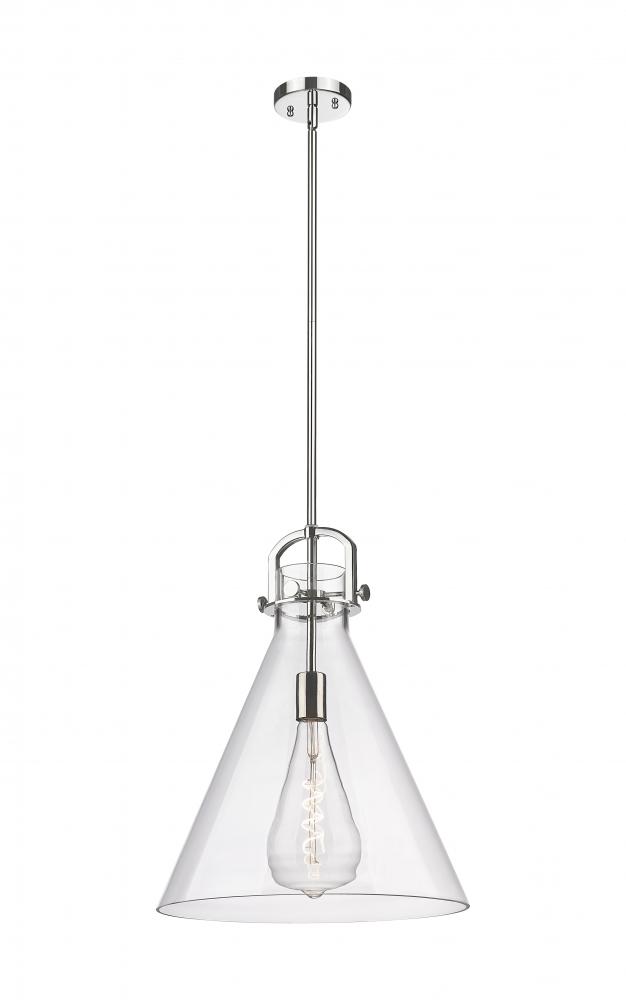 Newton Cone - 1 Light - 16 inch - Polished Nickel - Pendant