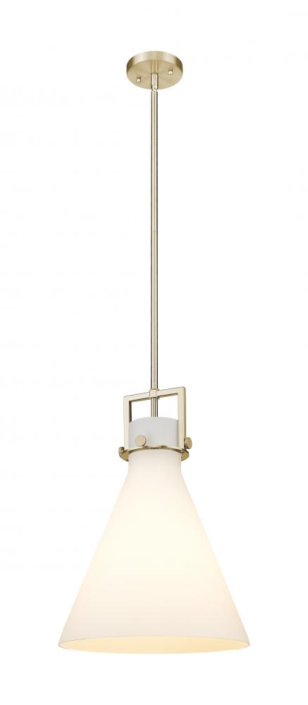 Newton Cone - 1 Light - 14 inch - Champagne Bronze - Stem hung - Pendant