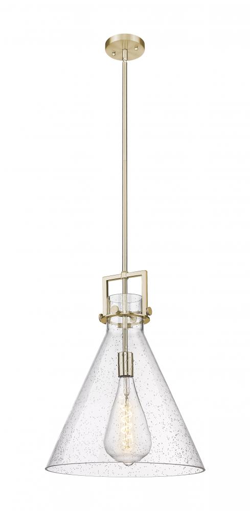 Newton Cone - 1 Light - 16 inch - Champagne Bronze - Stem hung - Pendant