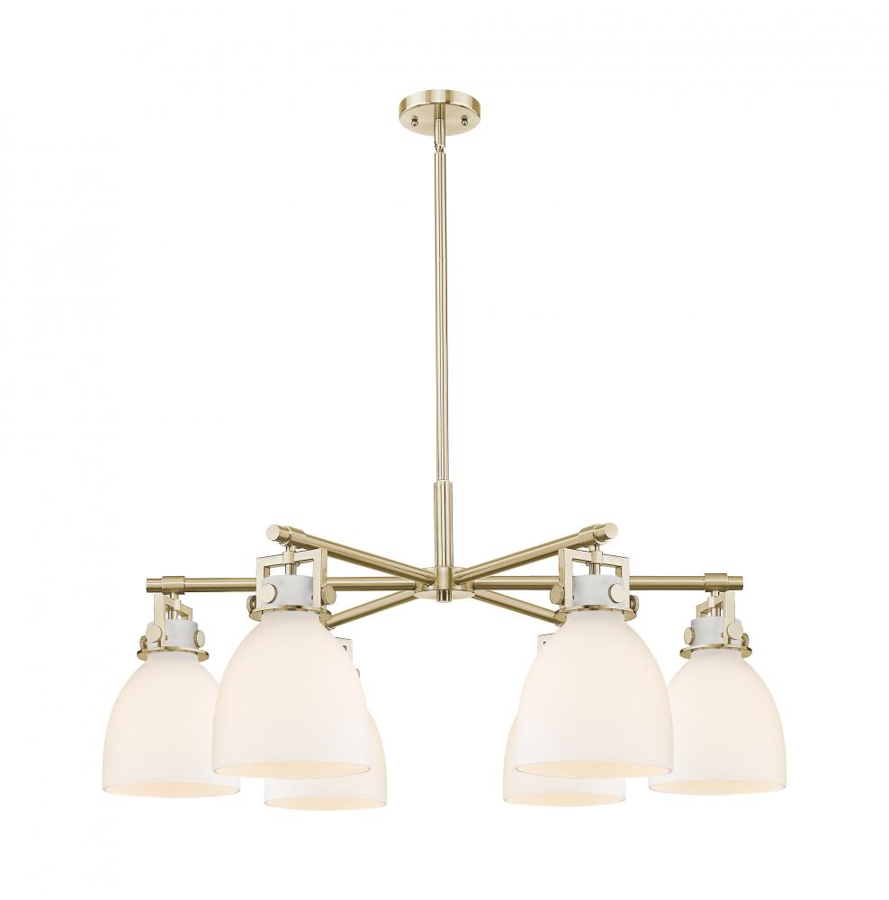 Newton Bell - 6 Light - 26 inch - Champagne Bronze - Chandelier