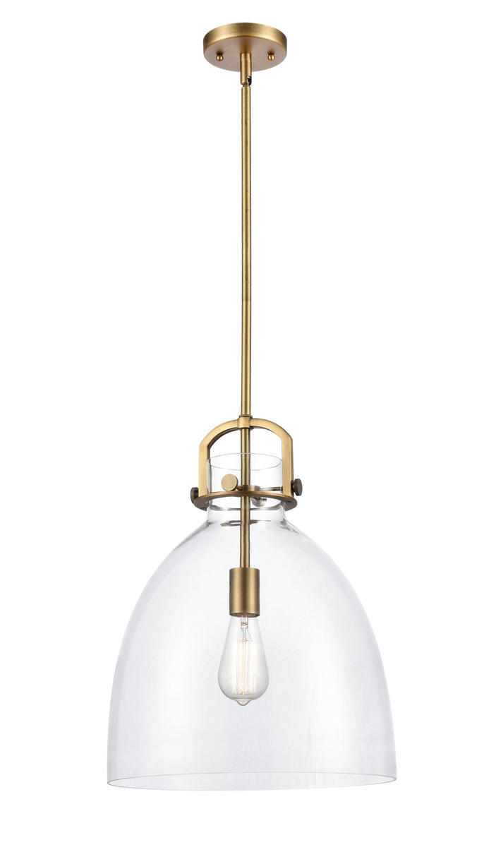 Newton Bell - 1 Light - 14 inch - Brushed Brass - Cord hung - Pendant