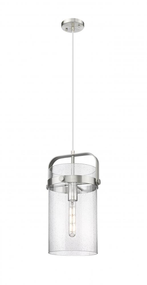 Pilaster - 1 Light - 8 inch Glass - Satin Nickel - Pendant