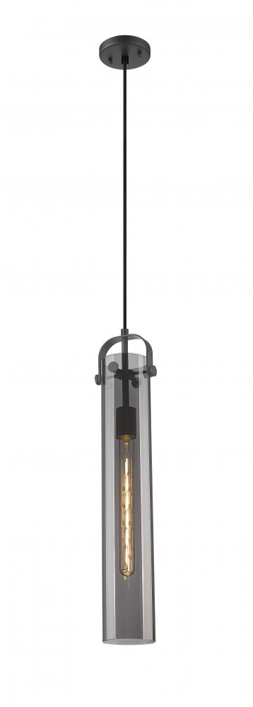 Pilaster - 1 Light - 4 inch Glass - Matte Black - Pendant