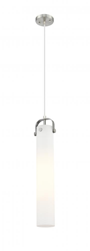 Pilaster - 1 Light - 4 inch Glass - Satin Nickel - Pendant