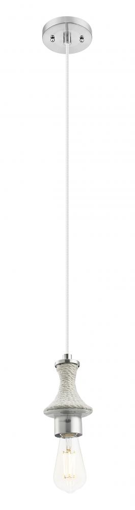 Astor - 1 Light - 3.5 inch - Brushed Satin Nickel - Cord hung - Mini Pendant