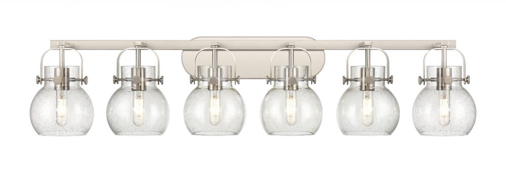 Pilaster II Sphere - 6 Light - 46 inch - Satin Nickel - Bath Vanity Light