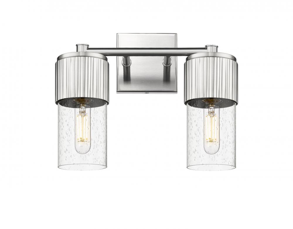 Bolivar - 2 Light - 14 inch - Satin Nickel - Bath Vanity Light