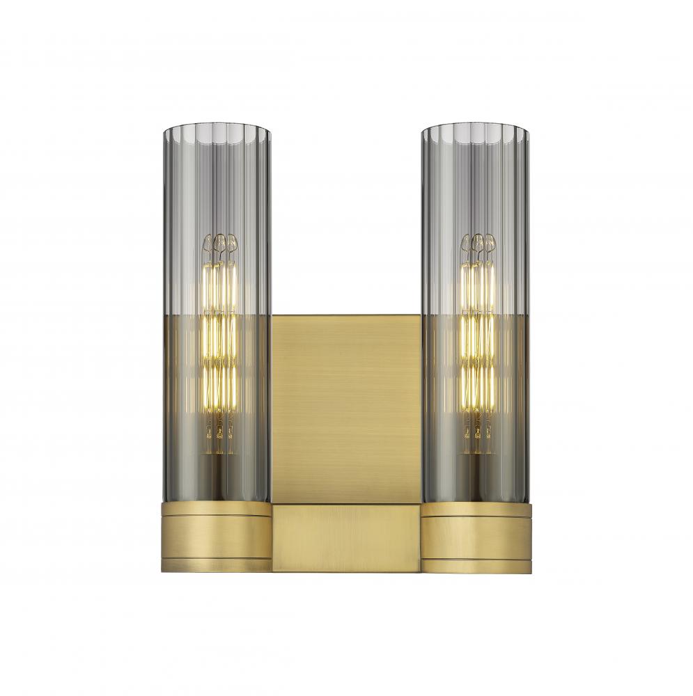 Empire - 2 Light - 11 inch - Brushed Brass - Bath Vanity Light