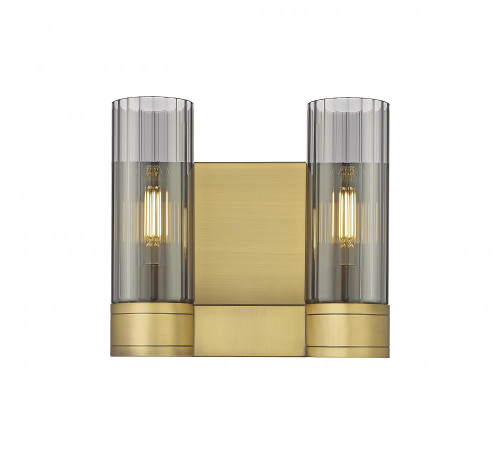 Empire - 2 Light - 11 inch - Brushed Brass - Bath Vanity Light
