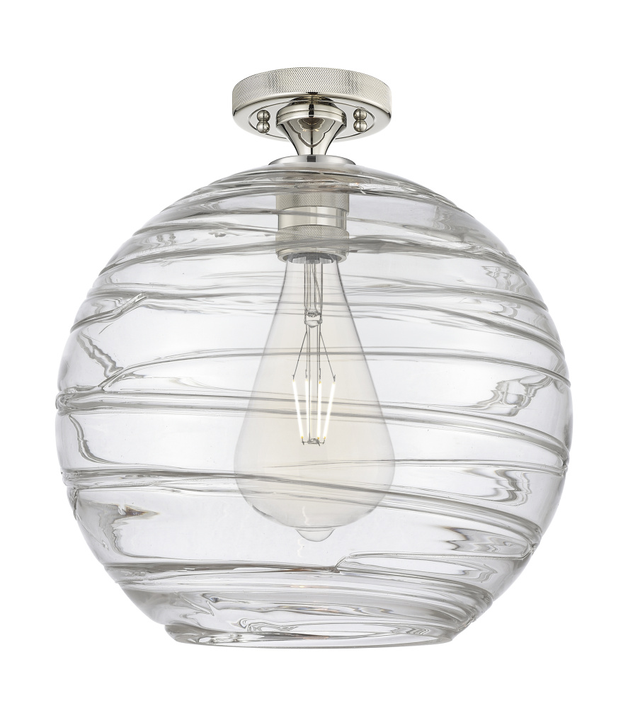 Crown Point - 1 Light - 12 inch - Polished Nickel - Flush Mount