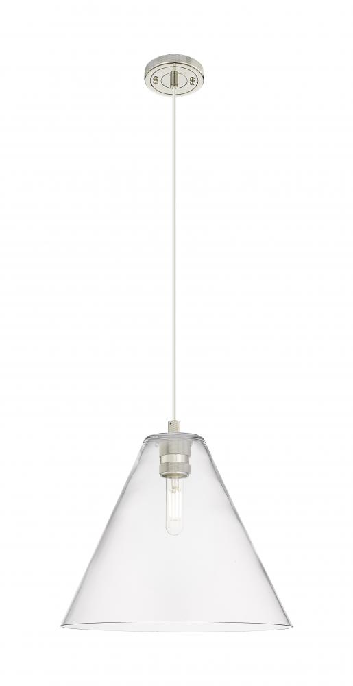 Crown Point - 1 Light - 12 inch - Polished Nickel - Pendant