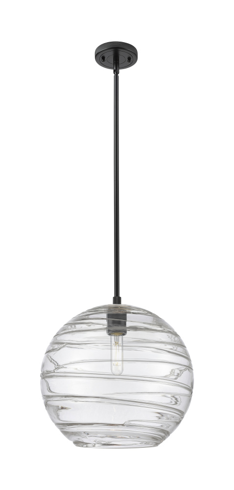 Crown Point - 1 Light - 12 inch - Matte Black - Pendant