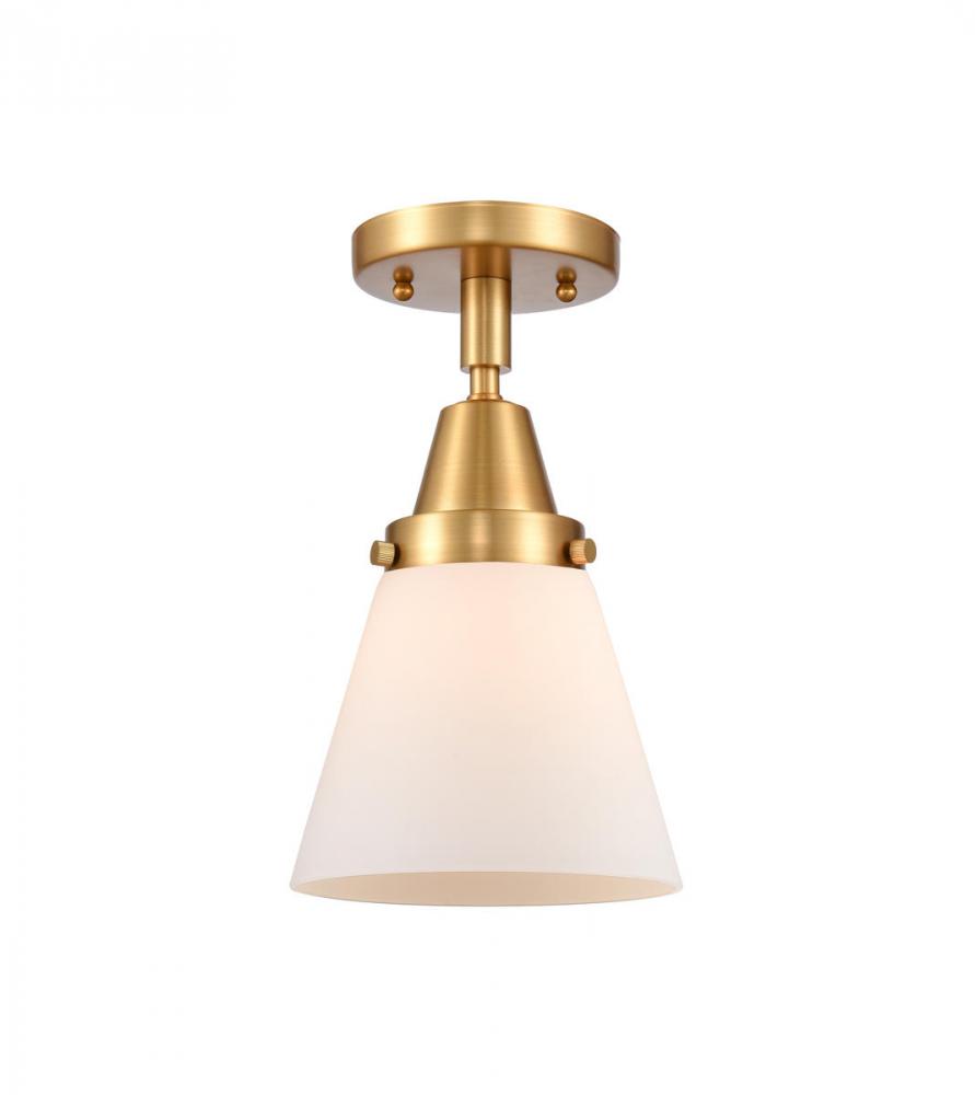 Cone - 1 Light - 6 inch - Satin Gold - Flush Mount