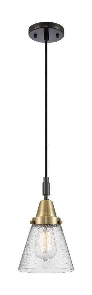 Cone - 1 Light - 6 inch - Black Antique Brass - Mini Pendant