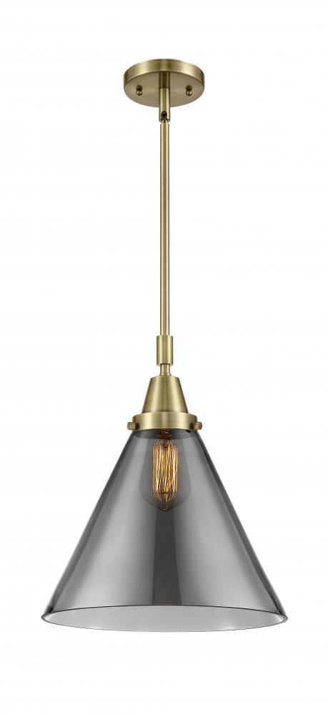 Cone - 1 Light - 12 inch - Antique Brass - Mini Pendant