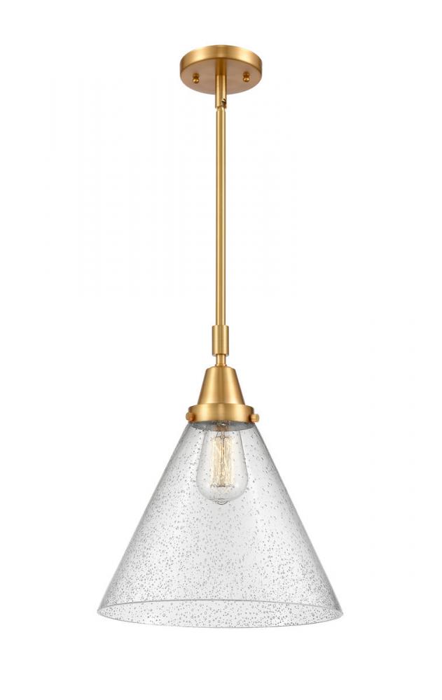 Cone - 1 Light - 12 inch - Satin Gold - Mini Pendant