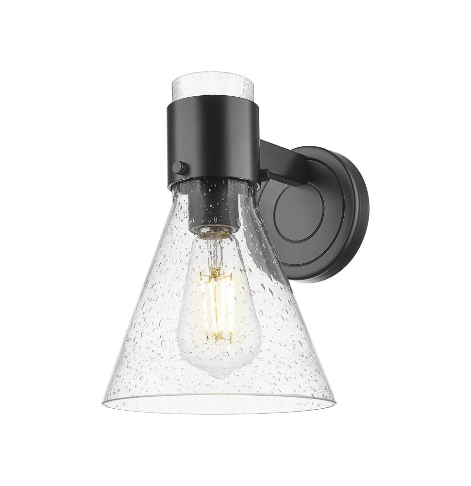 Lawton Cone - 1 Light - 8 inch - Matte Black - Sconce