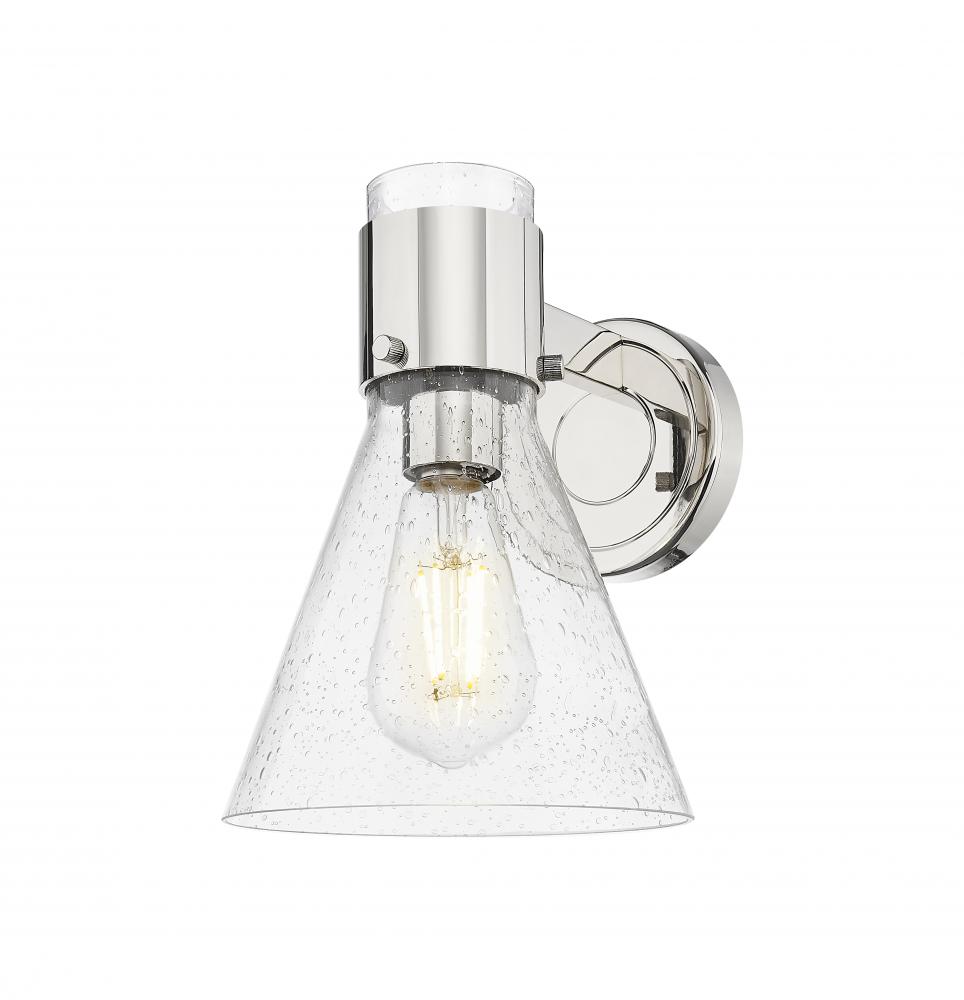 Lawton Cone - 1 Light - 8 inch - Polished Nickel - Sconce