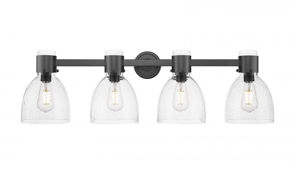 Lawton Bell - 4 Light - 27 inch - Matte Black - Bath Vanity Light