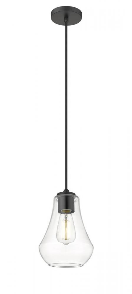 Fairfield - 1 Light - 7 inch - Matte Black - Cord hung - Mini Pendant