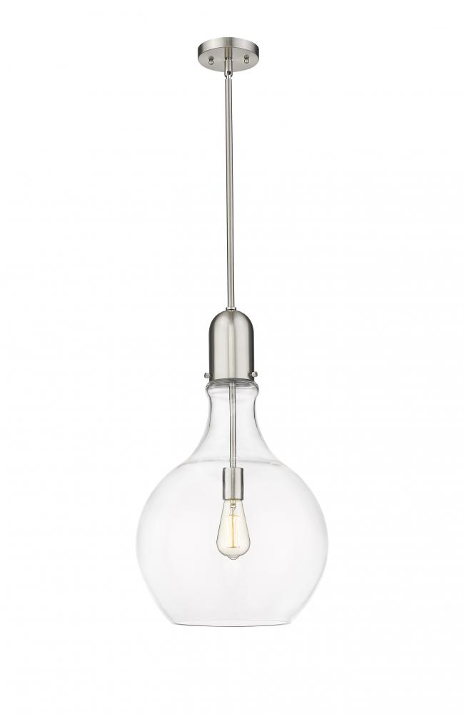 Amherst - 1 Light - 14 inch - Brushed Satin Nickel - Cord hung - Pendant