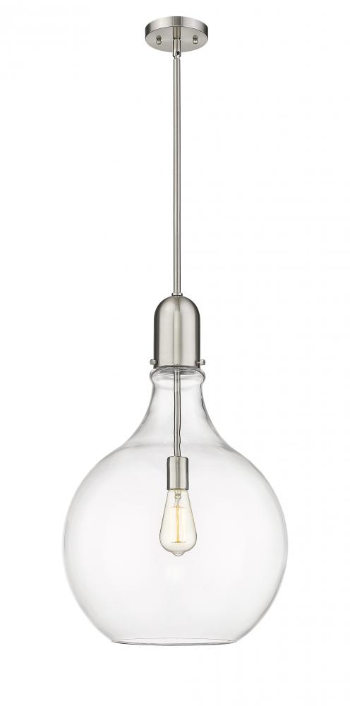 Amherst - 1 Light - 16 inch - Brushed Satin Nickel - Cord hung - Pendant