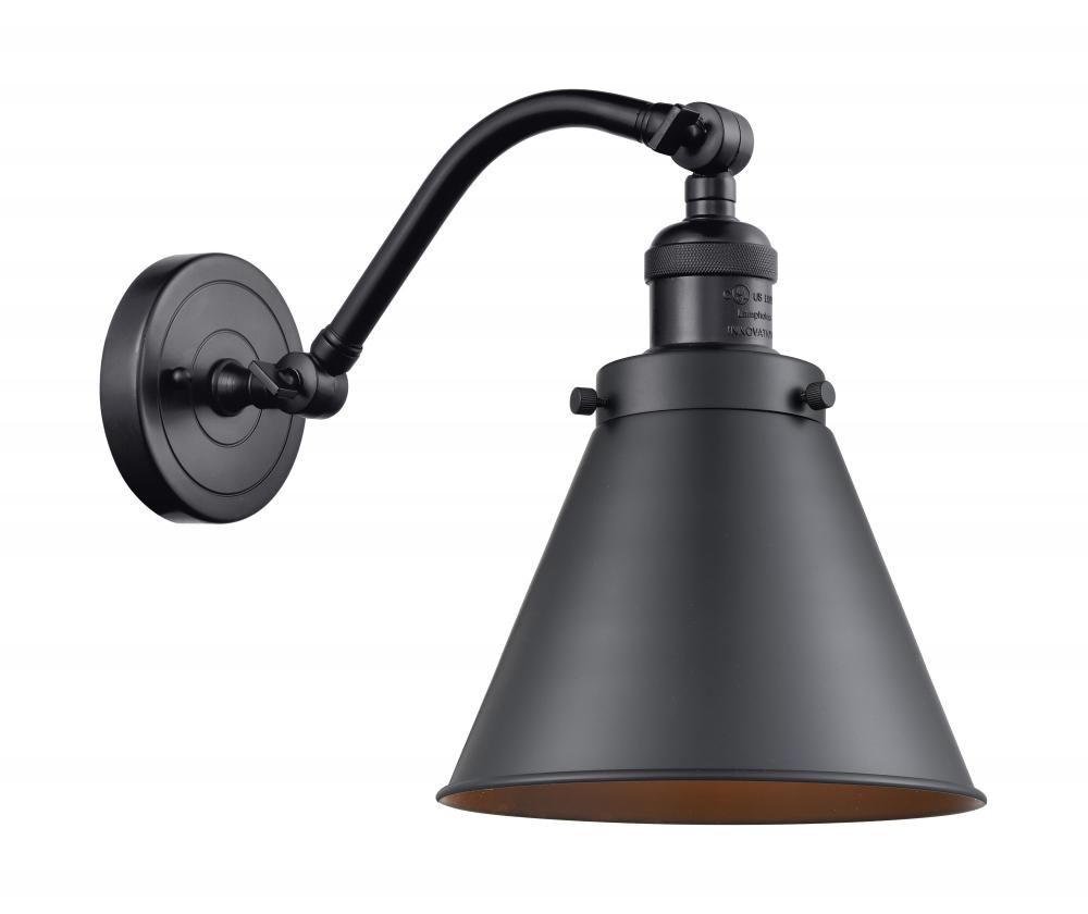 Appalachian - 1 Light - 8 inch - Matte Black - Adjustable Sconce