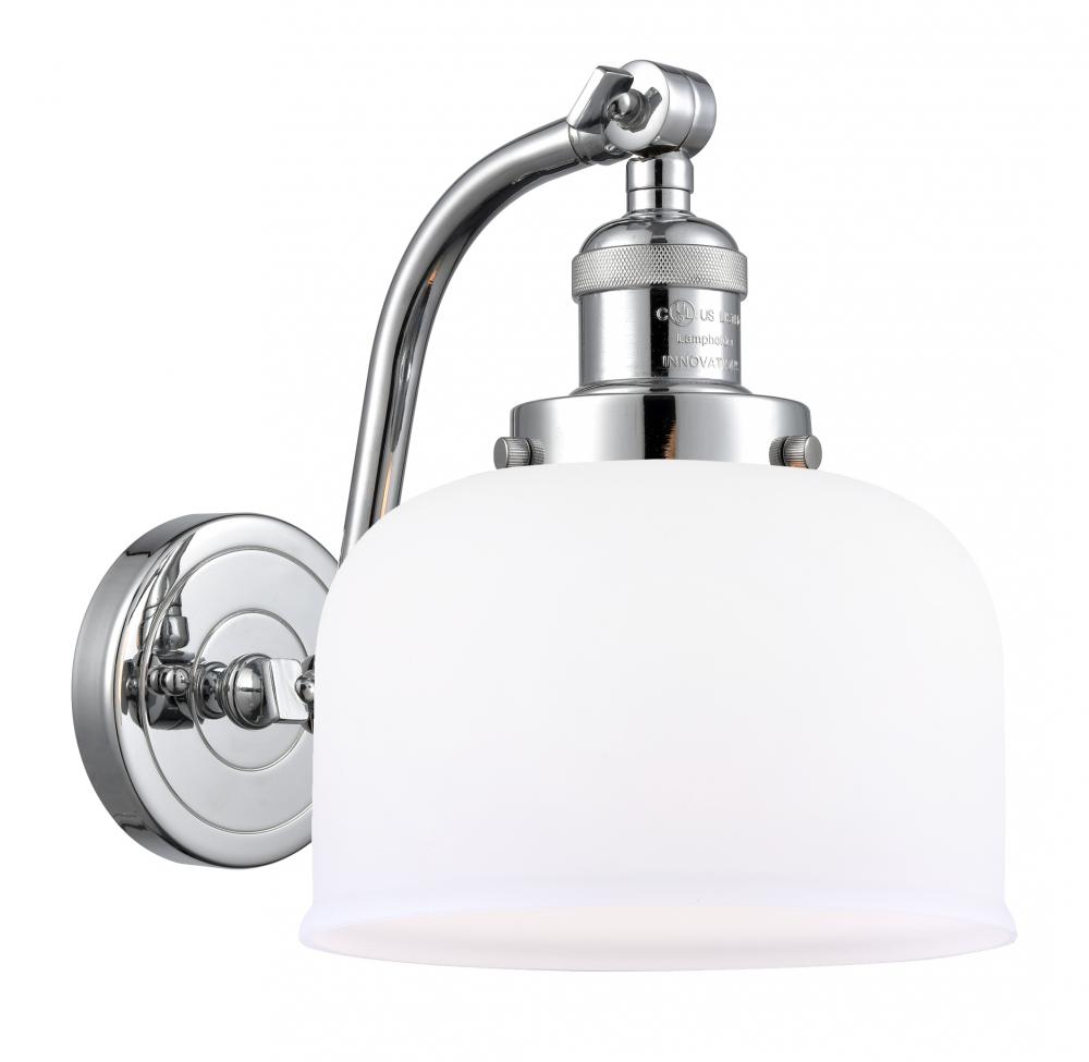 Bell - 1 Light - 8 inch - Polished Chrome - Adjustable Sconce