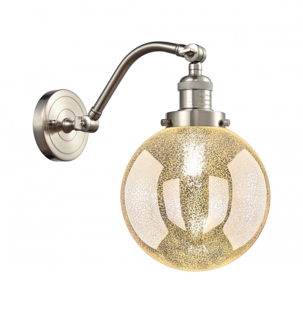 Beacon - 1 Light - 8 inch - Brushed Satin Nickel - Adjustable Sconce