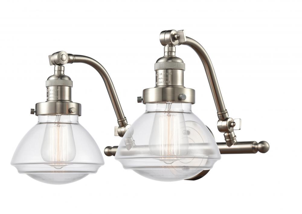 Olean - 2 Light - 19 inch - Brushed Satin Nickel - Adjustable Bath Vanity Light