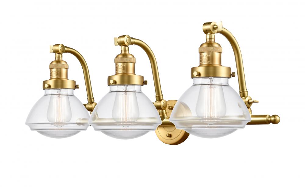 Olean - 3 Light - 29 inch - Satin Gold - Adjustable Bath Vanity Light