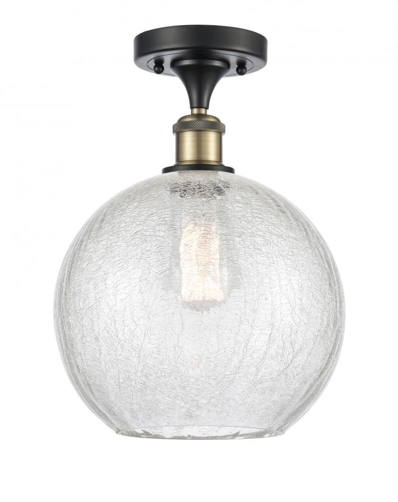 Athens - 1 Light - 10 inch - Black Antique Brass - Semi-Flush Mount