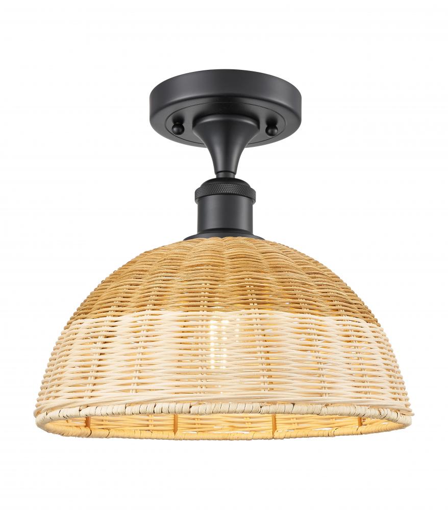 Bristol Natural II - 1 Light - 12 inch - Matte Black - Semi-Flush Mount