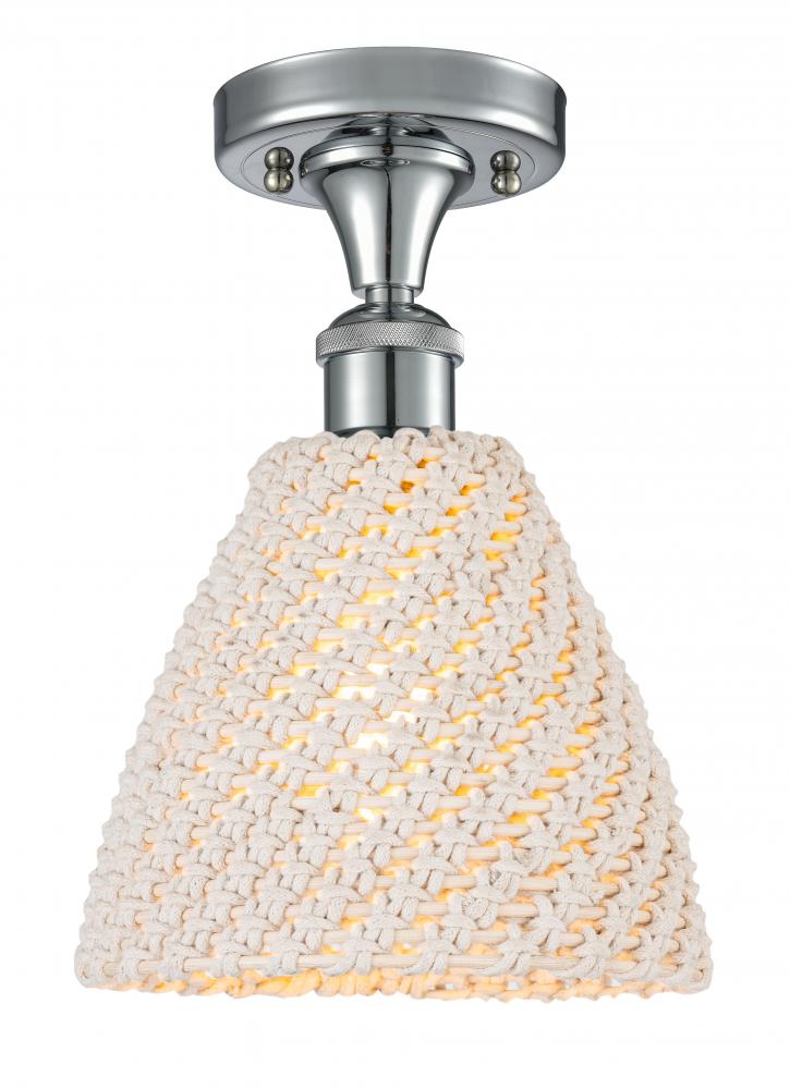 Bristol Natural - 1 Light - 6 inch - Polished Chrome - Semi-Flush Mount