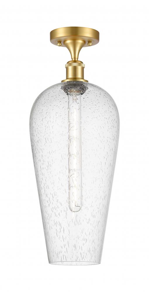 Chelsea - 1 Light - 8 inch - Satin Gold - Semi-Flush Mount