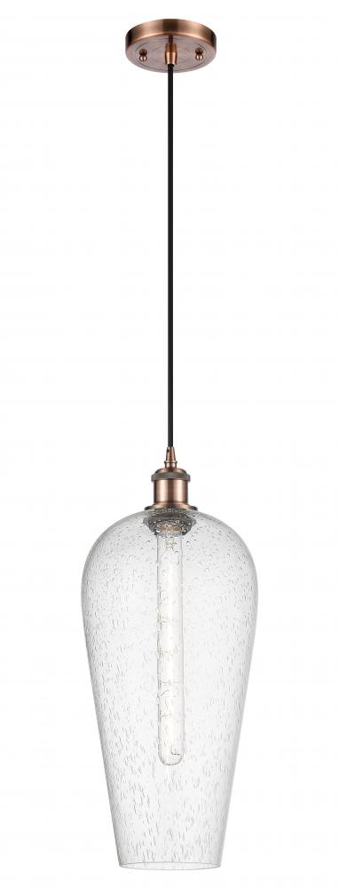 Chelsea - 1 Light - 8 inch - Antique Copper - Cord hung - Mini Pendant