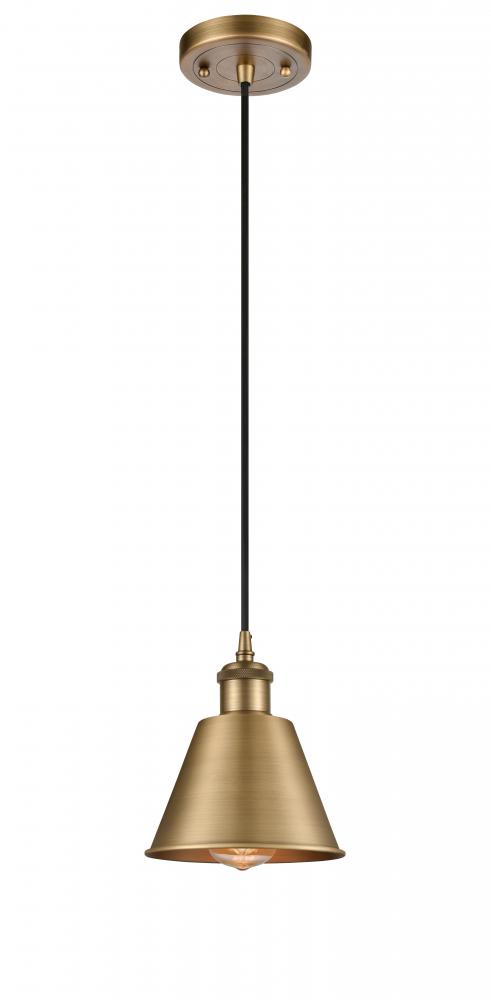 Smithfield - 1 Light - 7 inch - Brushed Brass - Cord hung - Mini Pendant